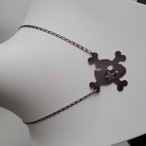 Missy Industry Sterling Silver Skull Necklace – Y2K - Picture 10 of 10